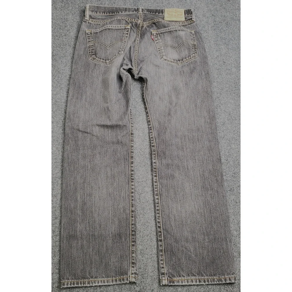 Levis 501XX Jeans Mens 33x29 (33x30tag) Black Button Fly Straight Leg